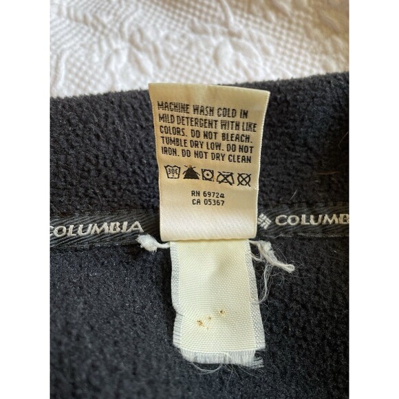 Columbia Mens Sz XL Pullover Fleece jacket 1/2 Zip Black a28 - Picture 6 of 8